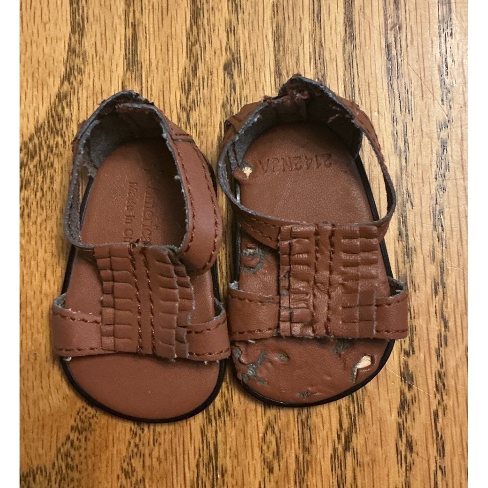 American Girl Doll Brown Huarache Sandals Shoes 18 Inch Doll Accessories 2142NJA